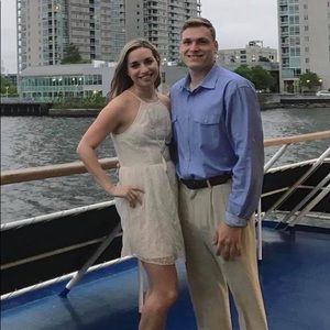 American Eagle Cream Lace Dress